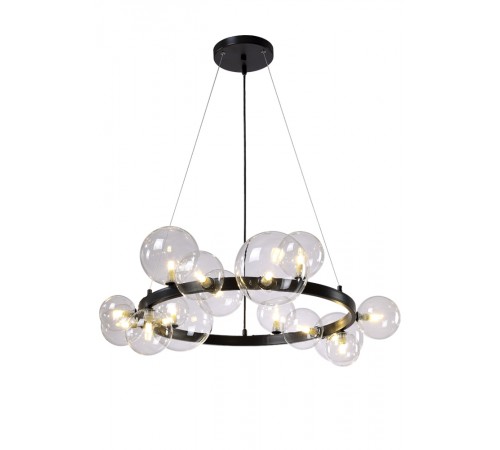 Люстра Crystal Lux AGATA SP15 V2 BLACK/TRANSPARENTE Люстра Crystal Lux AGATA SP15 V2 BLACK/TRANSPARENTE