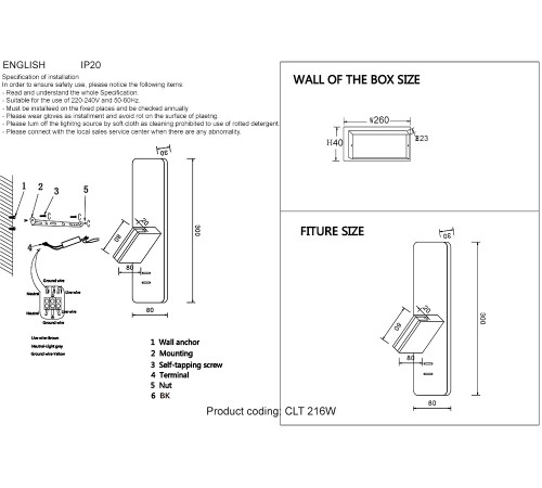 Бра Crystal Lux CLT 216W WH Бра Crystal Lux CLT 216W WH