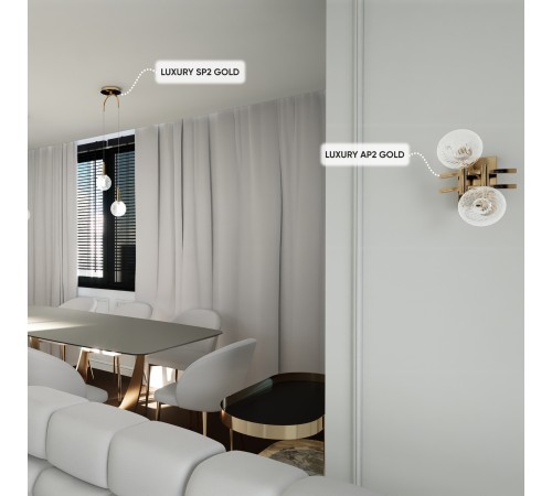 Бра Crystal Lux LUXURY AP2 GOLD Бра Crystal Lux LUXURY AP2 GOLD
